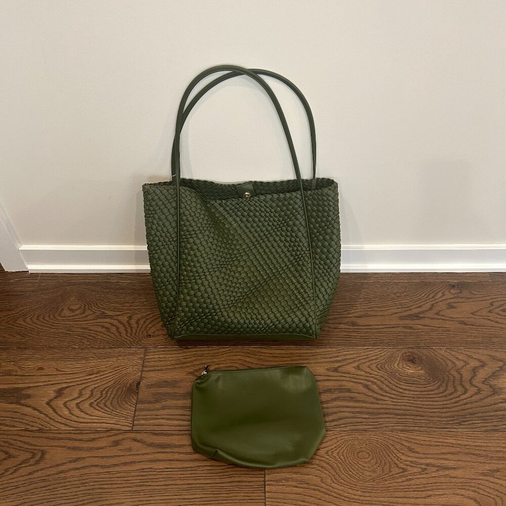 Anthropologie Green Tote Bag